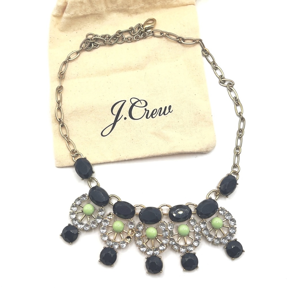 JCrew Statement Necklace - Navy & Green